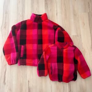 A New Day Mommy & Me Matching Plaid Teddy Jackets Adult S Child 5T